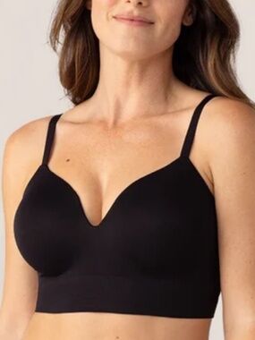 Shapermint Truekind® Supportive Comfort Wireless Shaping Bra Sz L Black